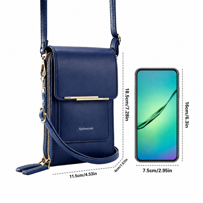 🔥Final 3 Hours: 80% OFF Qylinacosh®2026 Trendy Minimalist Elegant Women's Touchscreen Crossbody Phone Wallet