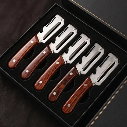 LAST DAY 50% OFF-✨3-in-1 Stainless Steel Vegetable Peeler with Wooden Handle