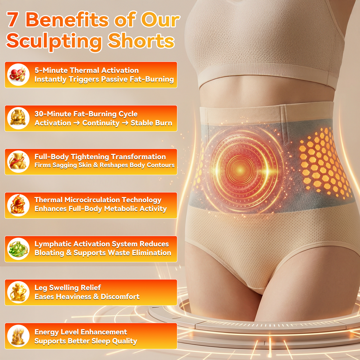 💖GFOUK®Moringa & Berberine 4-in-1 Microparticle Sculpting & Fat-Burning Shorts