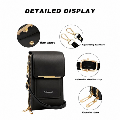🔥Final 3 Hours: 80% OFF Qylinacosh®2026 Trendy Minimalist Elegant Women's Touchscreen Crossbody Phone Wallet