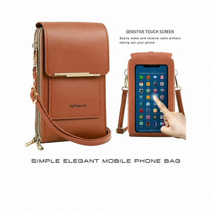 🔥Final 3 Hours: 80% OFF Qylinacosh®2026 Trendy Minimalist Elegant Women's Touchscreen Crossbody Phone Wallet