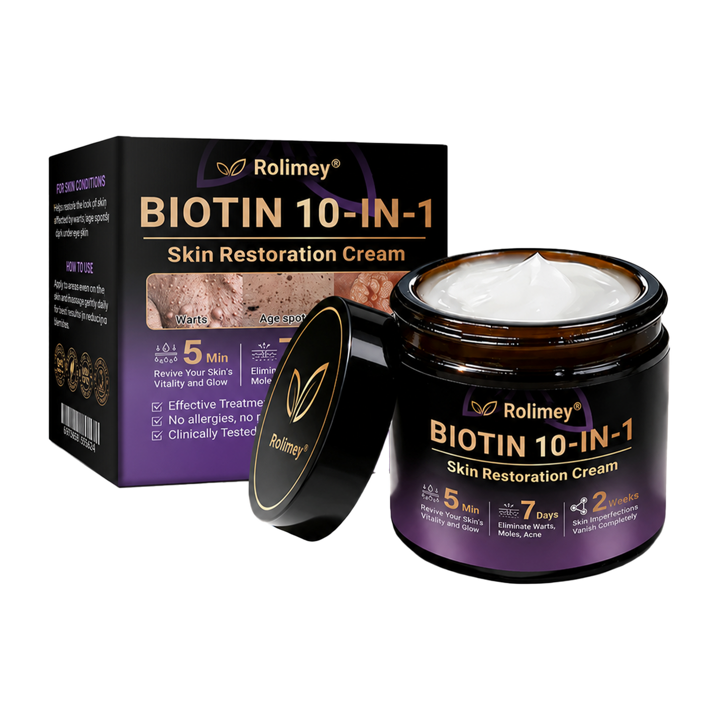 ✨Rolimey®👨‍⚕️ Biotin 10-in-1 Skin Restoration Cream —Tightening for Skin Types 🍀