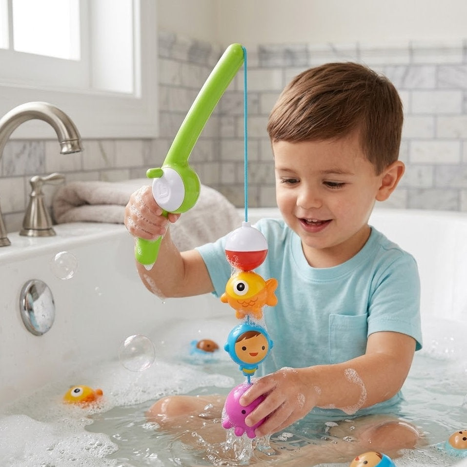Lumazilo Premium Magnetic Fishing Toy for Kids – Durable Waterproof Rod & Floatable Sea Characters, Versatile Water Toy for Bathroom, Backyard & Swimming Pool