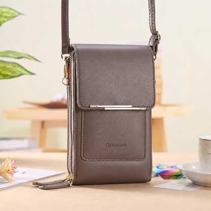 🔥Final 3 Hours: 80% OFF Qylinacosh®2026 Trendy Minimalist Elegant Women's Touchscreen Crossbody Phone Wallet