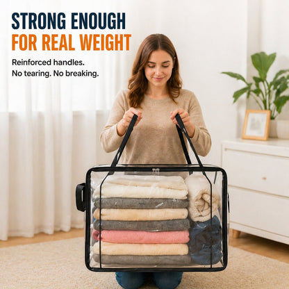 💞LAST DAY 50% OFF ✨📦Lumazilo® Large Heavy-Duty Thick Plastic Clear Storage