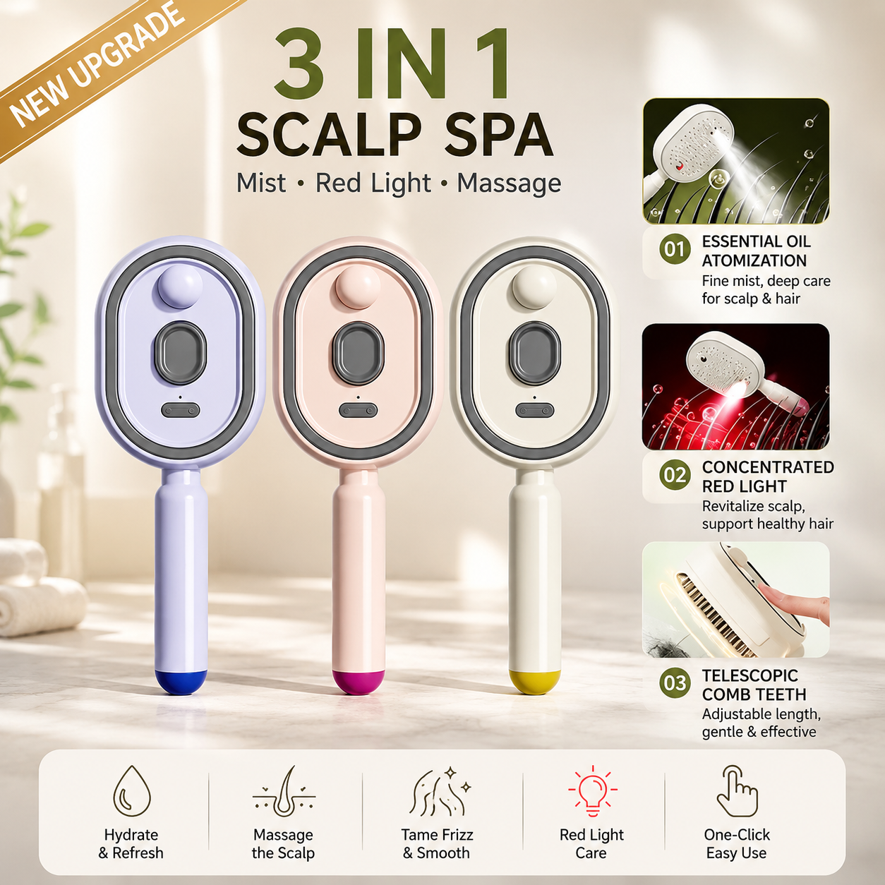 🔥Day Sale 50% OFF🔥Electric Spray Air Cushion Massage Comb