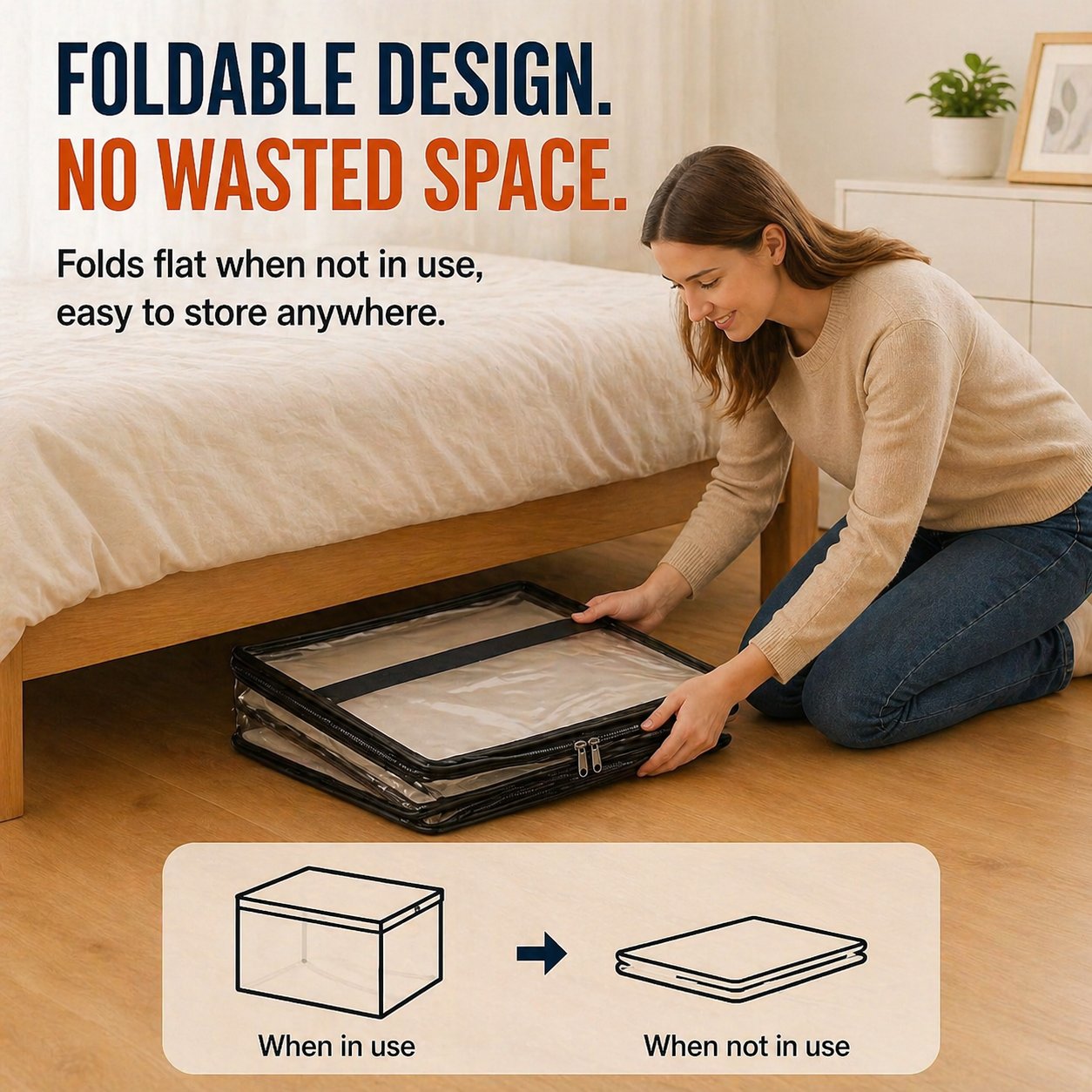 💞LAST DAY 50% OFF ✨📦Lumazilo® Large Heavy-Duty Thick Plastic Clear Storage