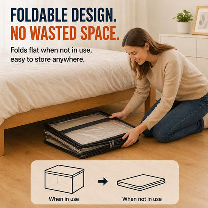 💞LAST DAY 50% OFF ✨📦Lumazilo® Large Heavy-Duty Thick Plastic Clear Storage