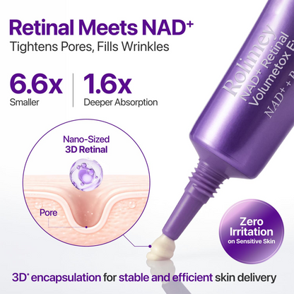 💜Rolimey®No.9NAD+ Retinal Shot Eye Cream ✨ Advanced Firming & Renewal Treatment with Retinoid, Peptides & Niacinamide